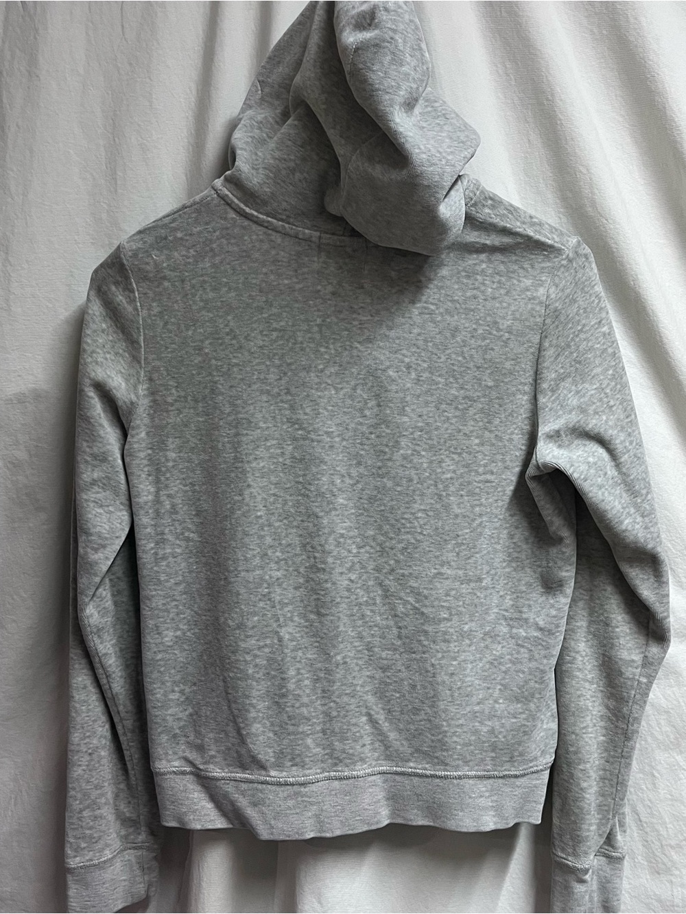 Vintage Juicy Couture Size XL Zip Up Hoodie Made in USA Light Gray Y2K Velour - Picture 9 of 9